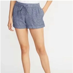 Old Navy Women’s  Linen Blend Chambray Shorts